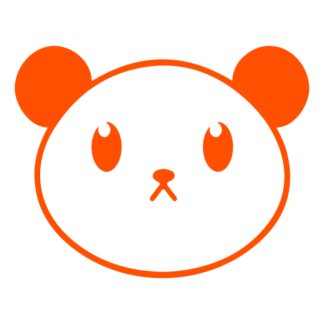 Cute Little Panda Decal (Orange)